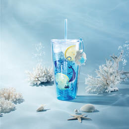 Ly Nhựa Hai Lớp LocknLock double wall cold 750ml- HAP534BLU